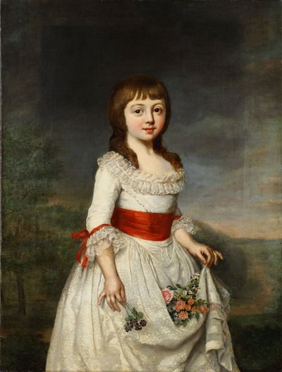 Portrait of Duchess Charlotte Frederica of Mecklenburg-Schwerin as a child by Christoph Friedrich Reinhold Lisiewski